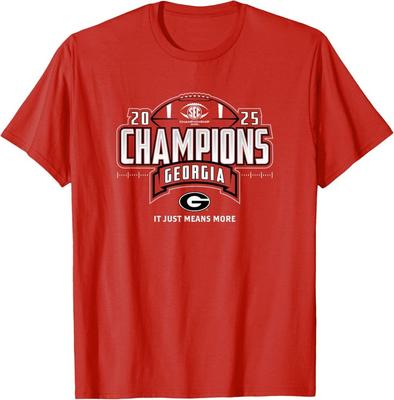 Georgia Bulldogs SEC Čempionai 2025 Futbolo Drabužinės Marškinėliai