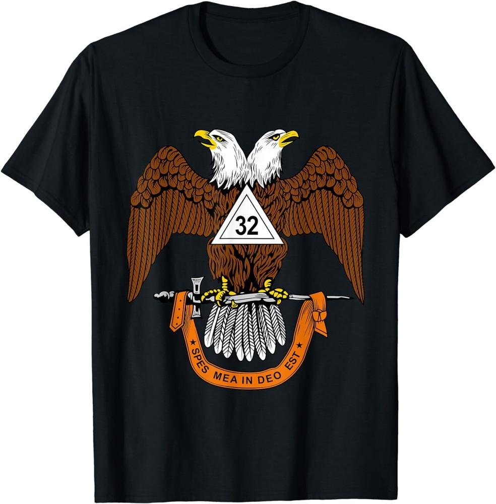 New Limited 32nd Degree Mason, Masonic Scottish Rite Down T-Shirt Tops Tee