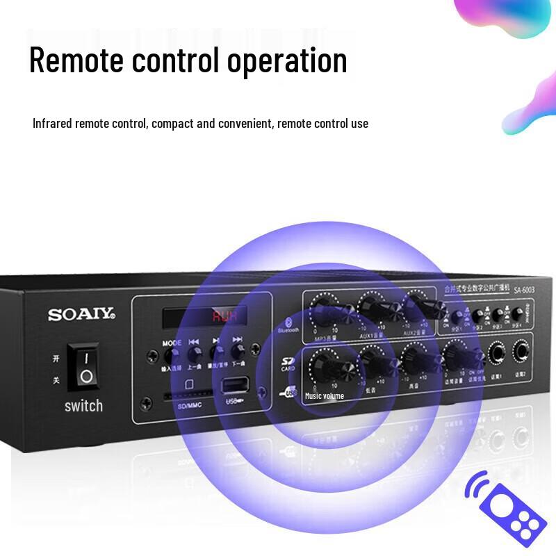 Soaiy SA-6003 4-zons Bluetooth-förstärkare