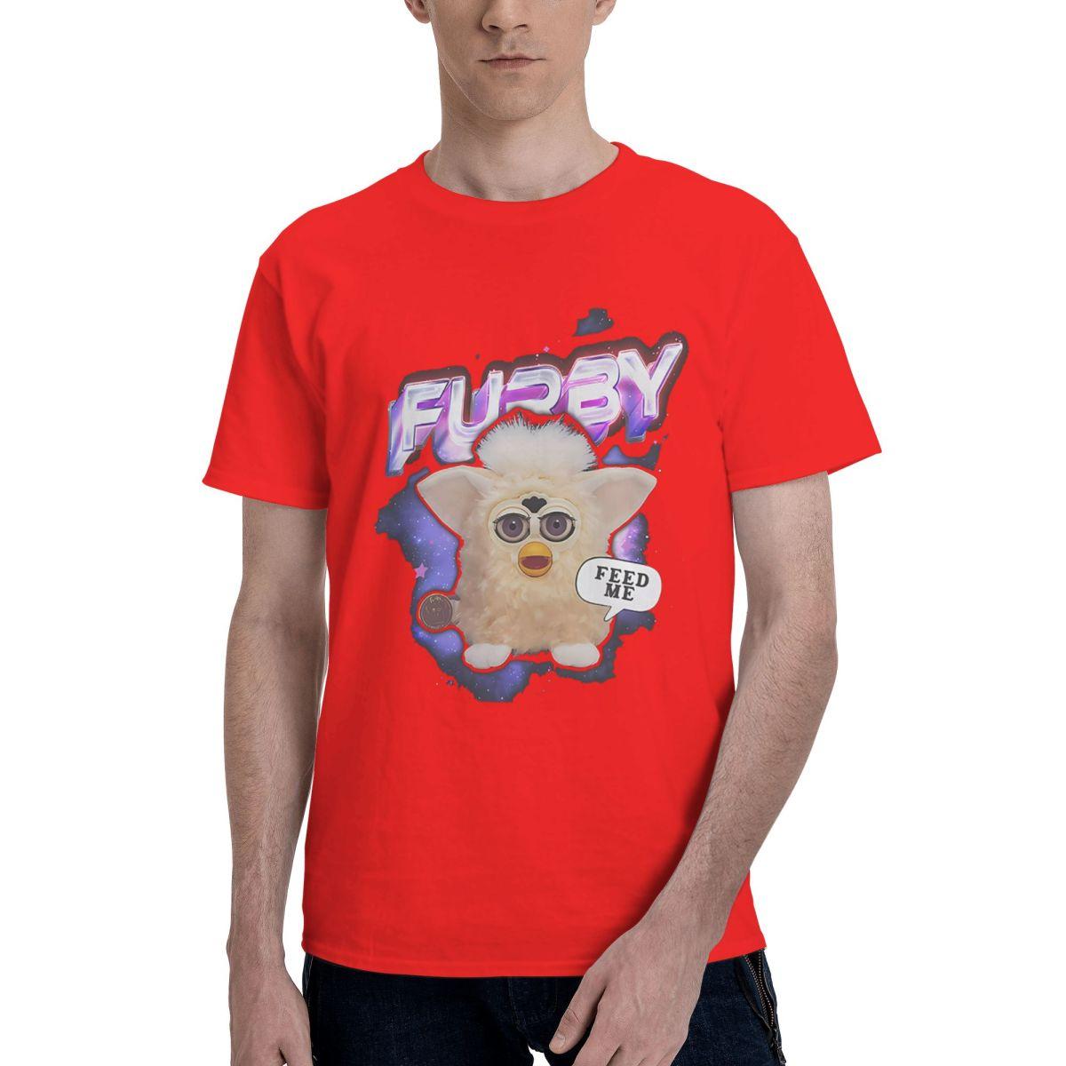 

FURBY 100 Хлопок Повседневный Дышащий Удобный Мужская Мужская Одежда Бренды Футболки Мужчины S