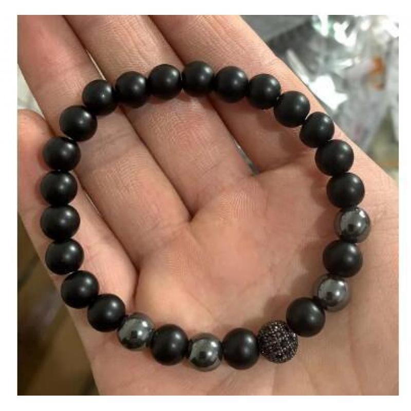 Multicolor Alloy & Volcanic Stone Yoga Bracelet with Turquoise & Tiger Eye Beads