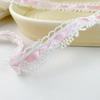 2 Yard Pink Blue Embroidery Lace Trim Trimming Ribbon Bow DIY Crafts Edging Lace Ribbon Dress Clothing Sewing Accessories