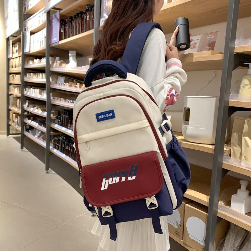 Großer Rucksack im College-Stil für Studenten, Schulranzen für Mädchen, Reiserucksack