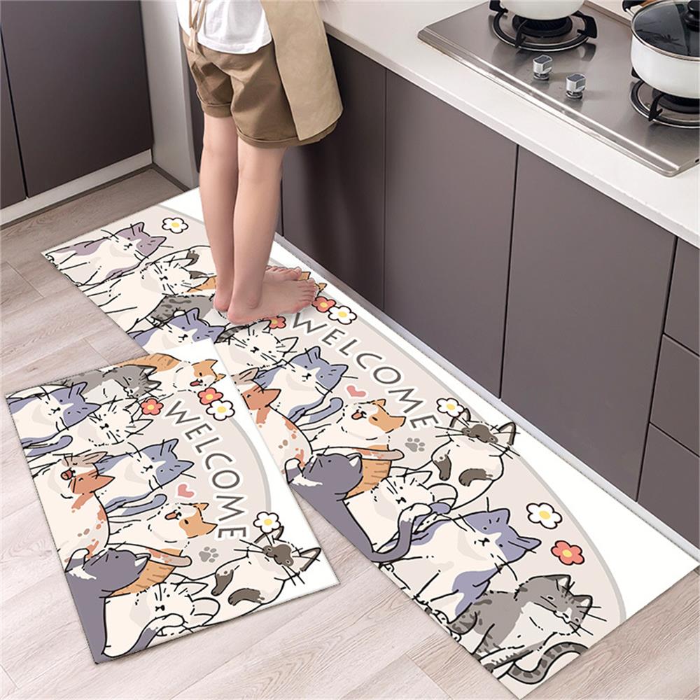 Küchenbodenmatte Fußmatte Badezimmer Wohnzimmer Eingang Bodenmatte Heimdekor Teppich Rutschfest Maschinenwaschbar Bereichsteppiche