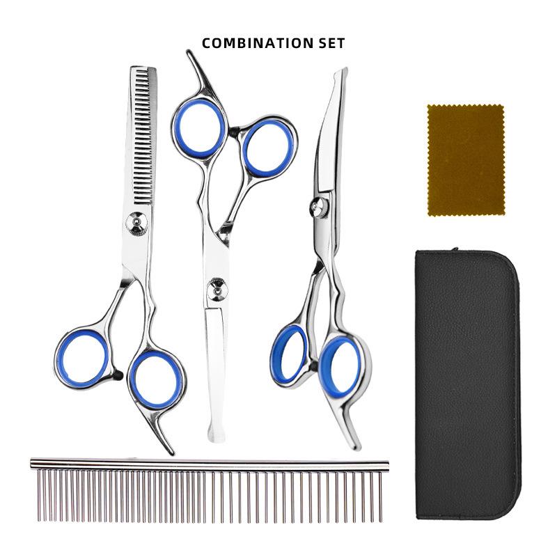 Professional Stainless Steel Pet Grooming Scissors - Safe and Anti-Scratch for Cats and Dogs