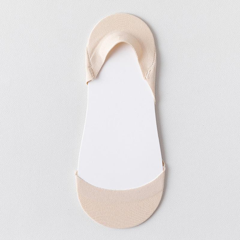 

Летние ультратонкие дышащие нескользящие тонкие носки-лодочки без оправы не спадают с пятки невидимые женские носки One size бежевый