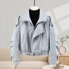 Neue Lederjacke großer Pelzkragen Werkzeug Baumwollkleidung Damen Winter Europäisches und Amerikanisches Design Jacke Verdickt Warmer Baumwollmantel