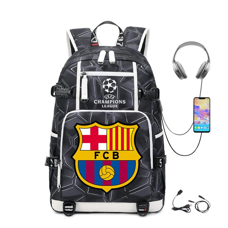 Casual Schoolbag, Simple Outdoor Usb Interface, Large-Capacity Travel Bag, Load Reduction Trend Backpack