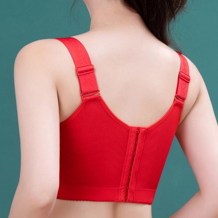 Biustonosz w dużym rozmiarze Piękny biustonosz na plecy Letni biustonosz zapobiegający opadaniu Bez fiszbin Zbierający Regulowany Cienki biustonosz