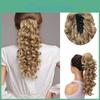 Wavy Lisi Hair Curly Synthetic Claw Clip Ponytail Extensions High Heat Resistant Clip In Hair Elegant For Women Daily Use