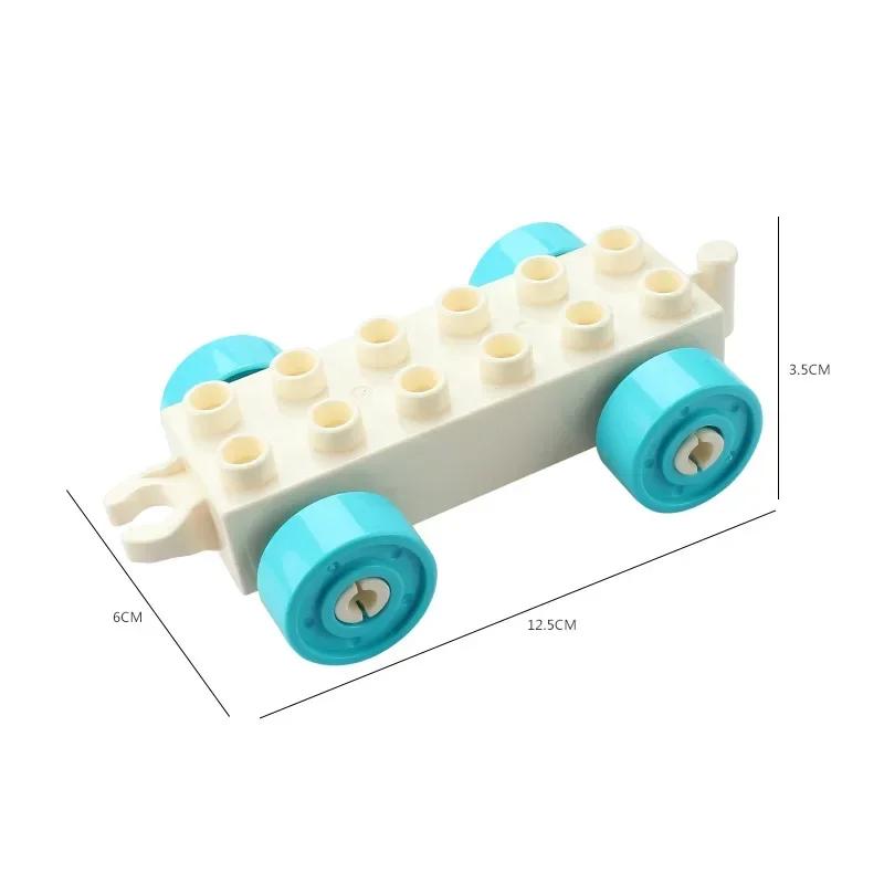 Big Building Blocks Compatible Large Bricks Road Plate Car Parking Pole Fuel Station City Traffic Kids Educational Creative Toys