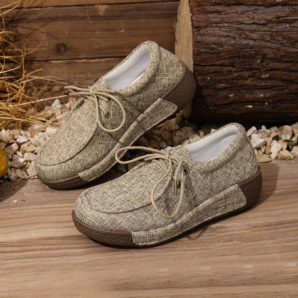 Scarpe basse casual a tinta unita di taglia grande, comode e leggere, scarpe per piedi pigri