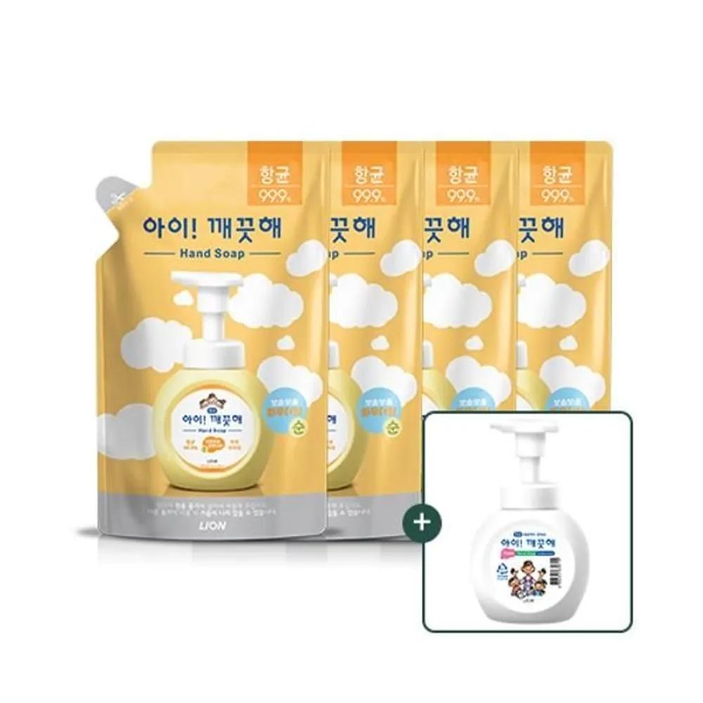 

LION Pure Refill 200ml x4 + 250ml Bottle Hypoallergenic Soft Fragrance Rich Lather