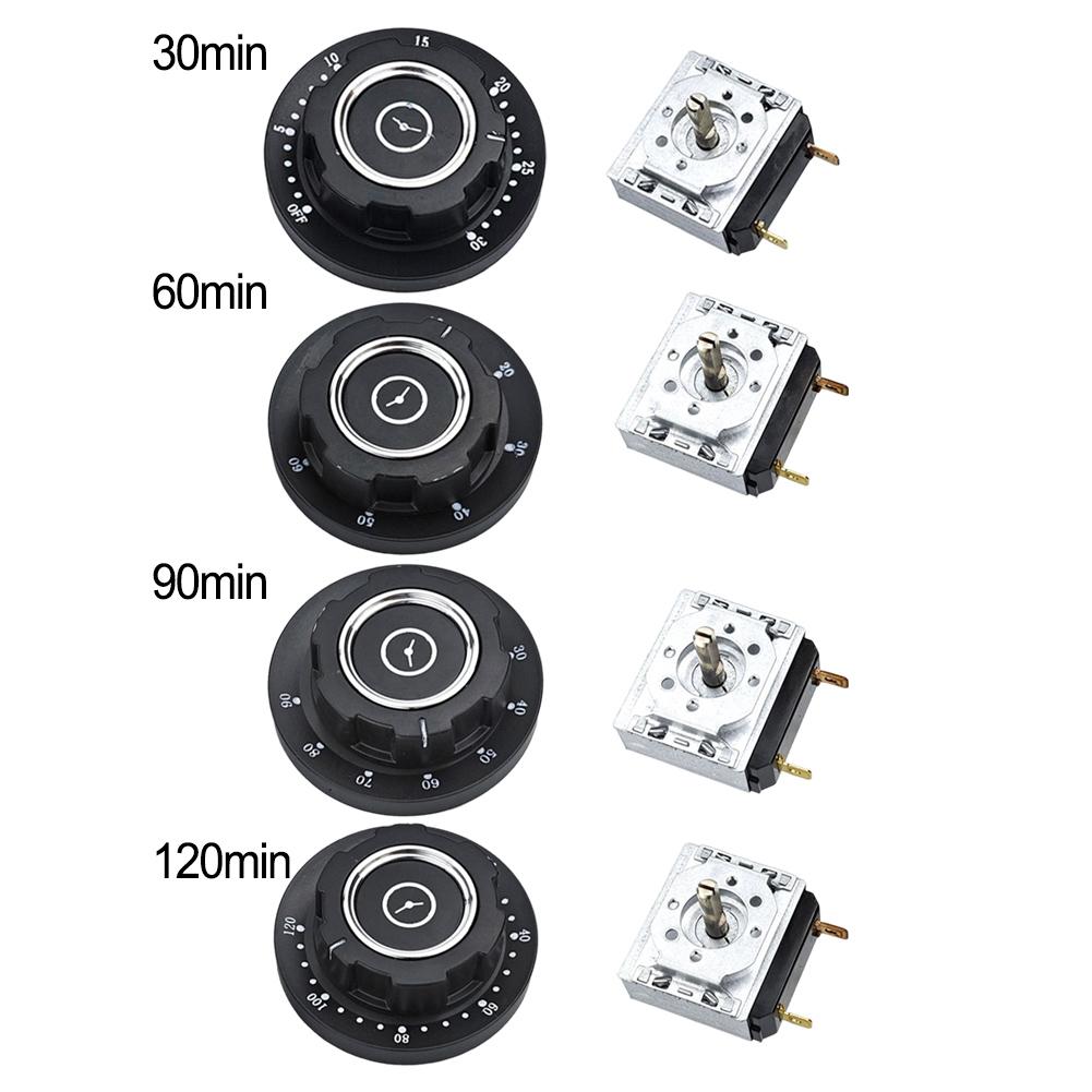 Robust Kitchen Timer Switch with Bell 30/60/90/120min Settings AC250V 16A