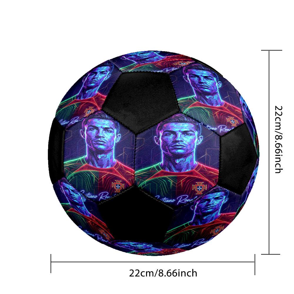 1pc CR7 Soccer Ball Size 5 Indoor Soccer Ball Fashion Colorful Backyard Game - Great For Sports Fans Gift HE22