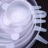 6 Stück/Set Frischhalte-Deckel Silikon Dehnbar Aufbewahrungs-Hüllen Hoch- und Niedrigtemperatur-Beständig Versiegelung Konservierung Küche Lebensmittel-Aufbewahrungs-Deckel