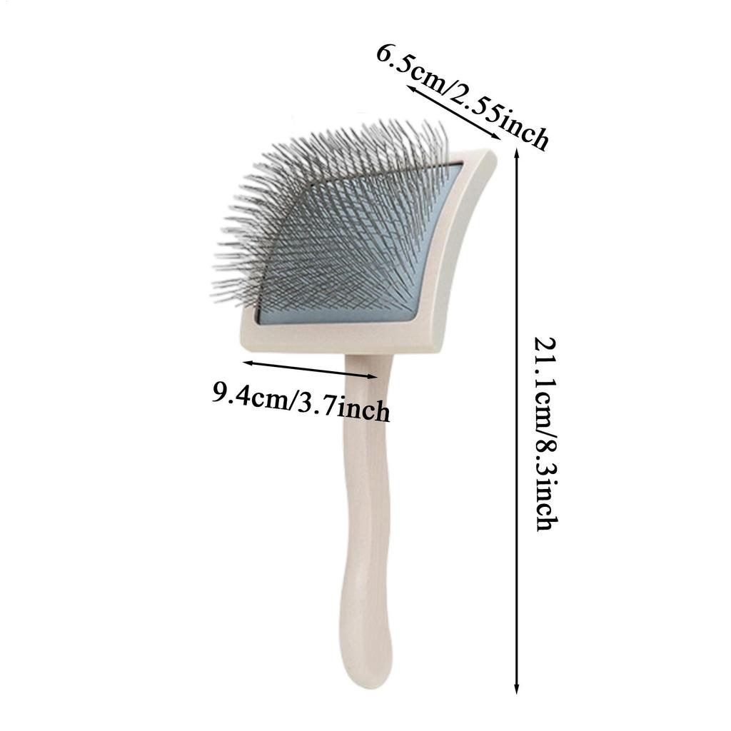 Dog Slicker Brush Pet Slicker Brush For Cats Dogs Loose Hair Removal Tool Shedding Comb With Wood Handle For Long Short Coat