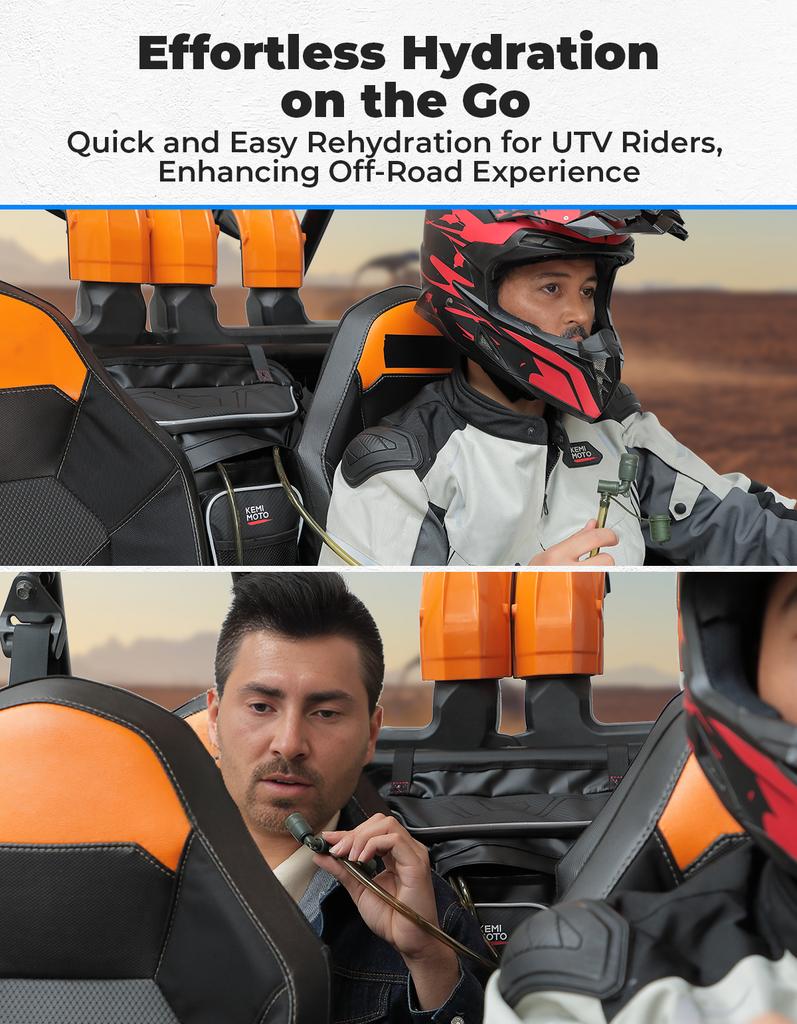 KEMIMOTO UTV Seat Center Cooler Storage Bag with 2 Hydration Bags Compatible with Polaris RZR XP 1000 800 900 Turbo R 2014-2023