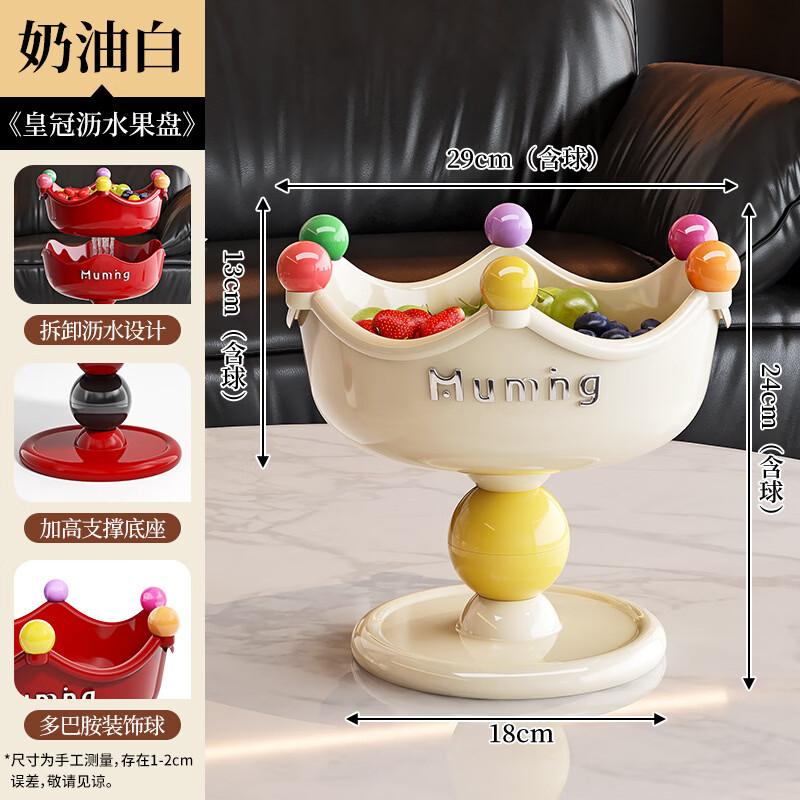 

ZISIZ Crown Decorative Fruit & Snack Drain Tray