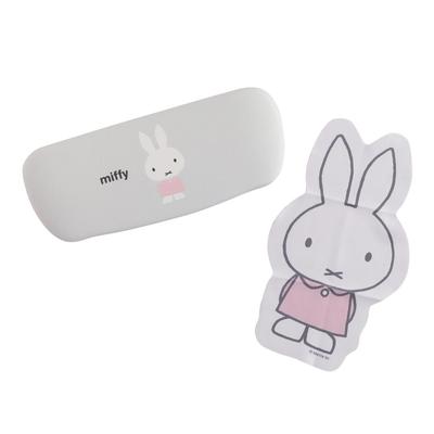 GreenFlash Miffy Glasses Case Cloth & Set, Gray, BM-462