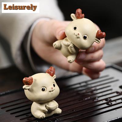 Boutique Little Sika Deer Purple Clay Tea Pet Antique Tea Play Figurine Household Tea Statue Tea Ceremony Cha Zisha Ornaments