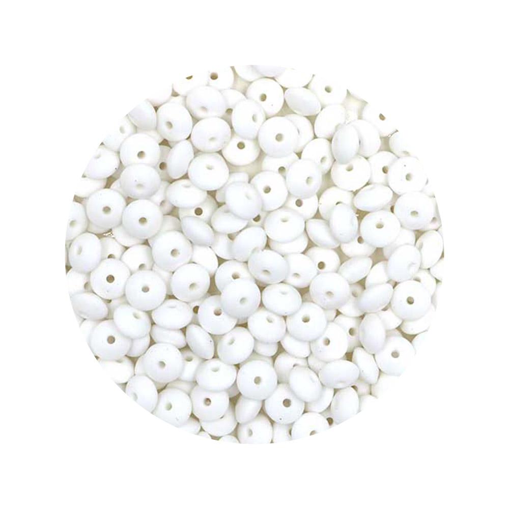 100Pcs 12mm Silicone Lentil Beads Round Spacer Beads Silicone Abacus Bead DIY Bracelet Necklace Handmade Jewelry Accessories