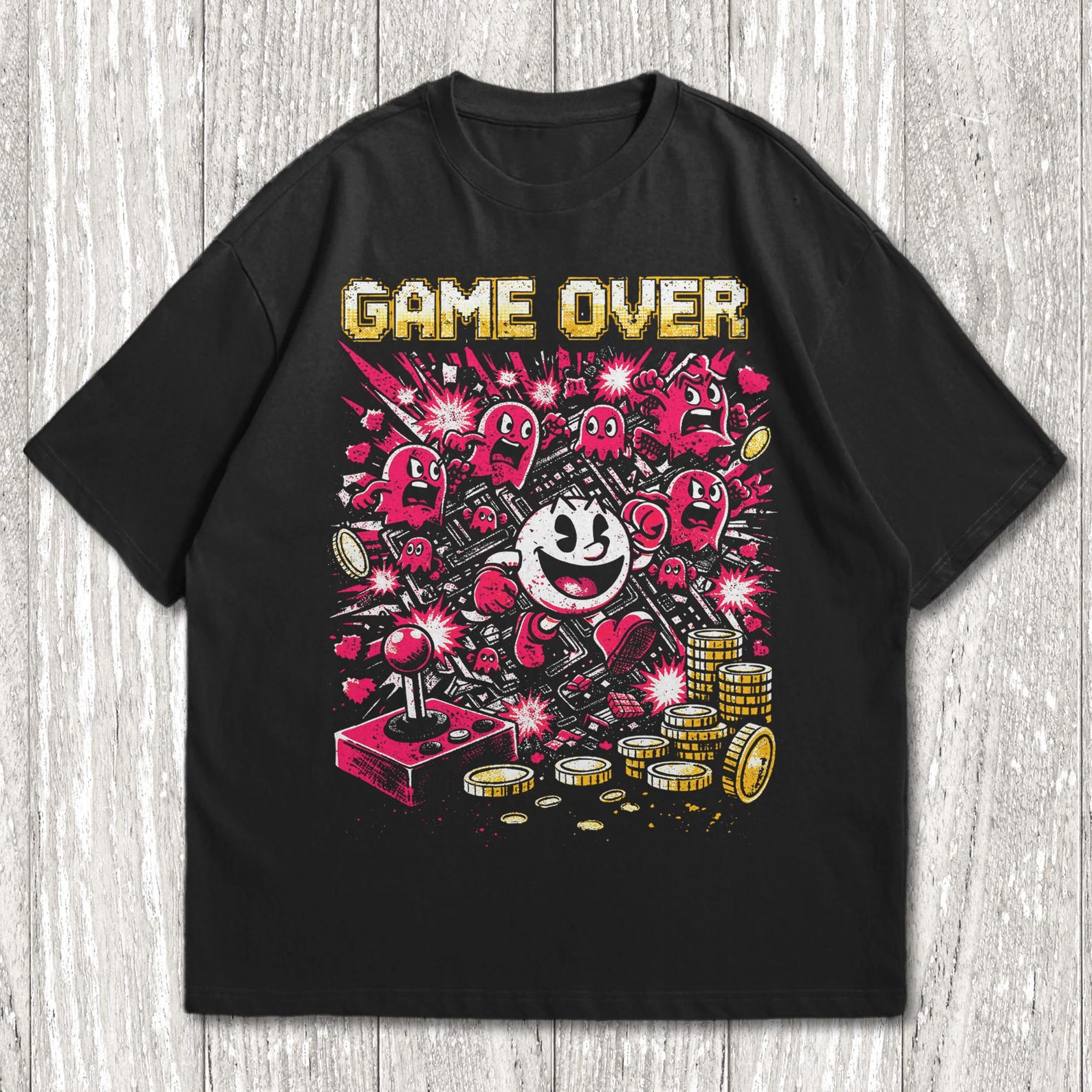 Retro Game Over Arcade Shirt: 80s Gamer T-Shirt 3XL