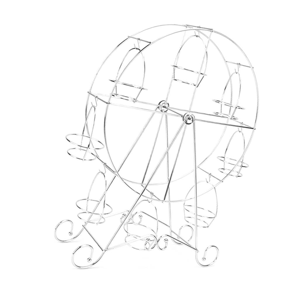 Cupcake-utstillingsstativ Jern Roterbart Åtte Cupcakes Hjul Cupcake-stativ for DIY Bursdagsfest