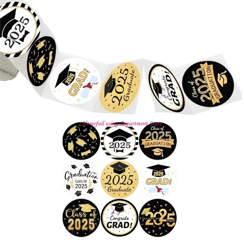 Pack Of 500 Graduation Sticker Adhesive Labels Class Of 2025 Graduation Sticker For Seal Envelope Card Candy Bag China Mainland