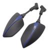 SZYUMO Motorcycle Universal Bicycle Mirrors with Left and Right Adapters Mirrors, 10mm/8mm Off-Road (Blue)