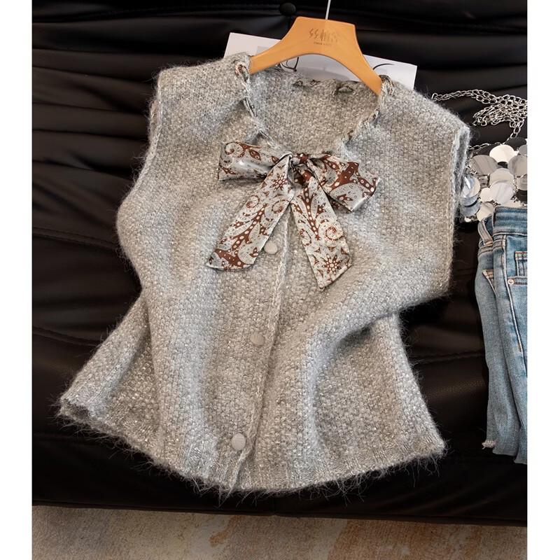 Elegante Damen Strickweste mit V-Ausschnitt