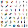 50Pcs/Set Colorful Feather Series 03 PET Stickers Waterproof DIY Fashion Doodle Decals Stickers