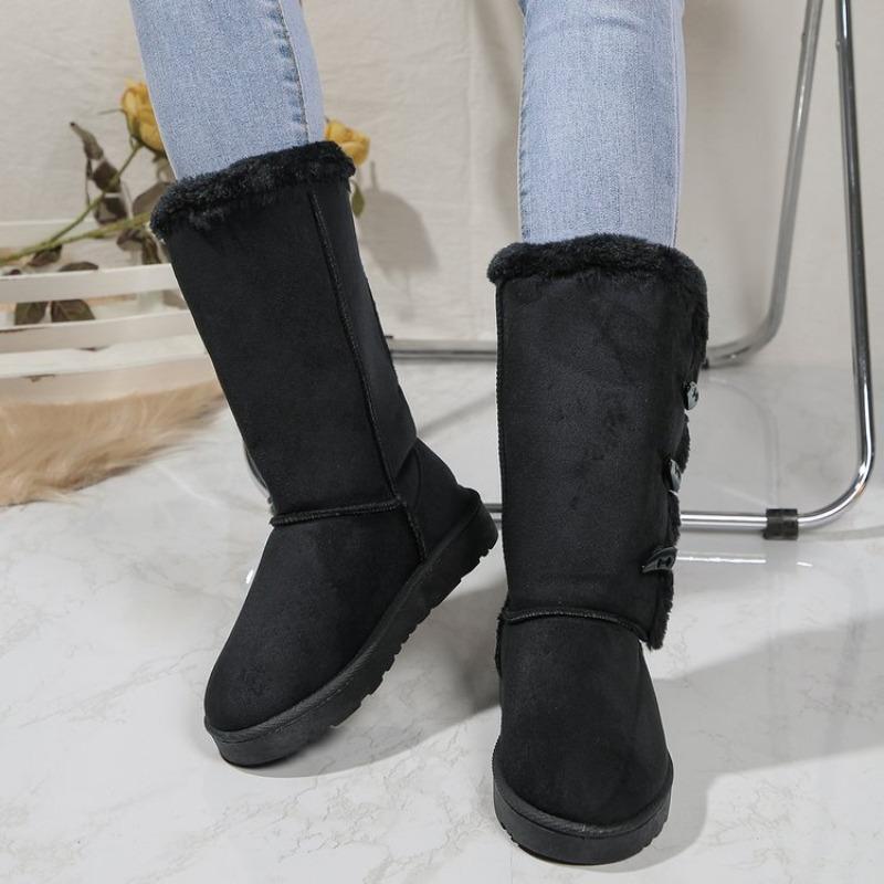 Big Size Long Snow Botas Women 2024 Winter Platform Casual Cotton Shoes Women Flat Comfortable Brown Warm Boots Botines Mujer