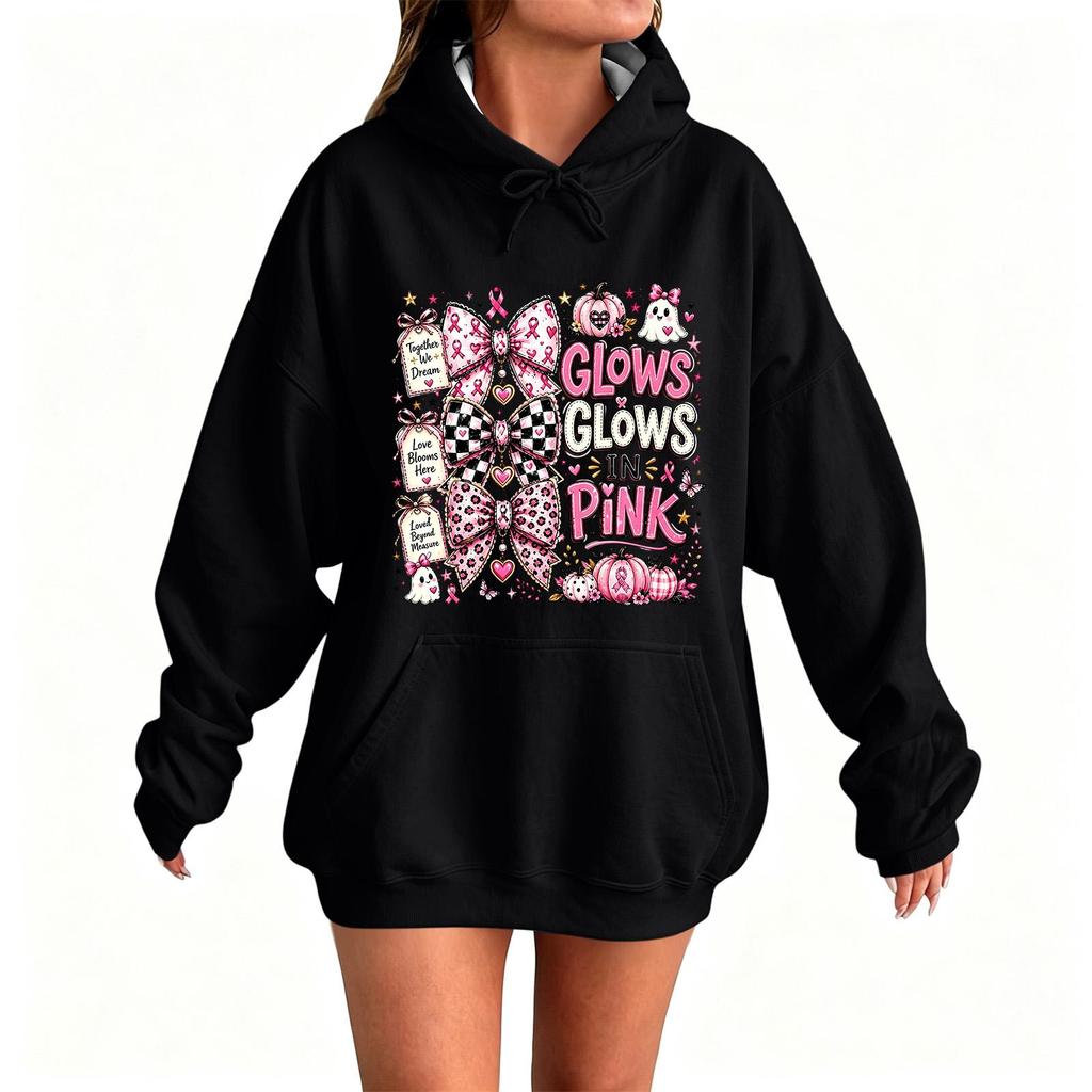 Unisex Printed Long Sleeve Casual Hoodie Sweatshirt with Pockets for Men and Women