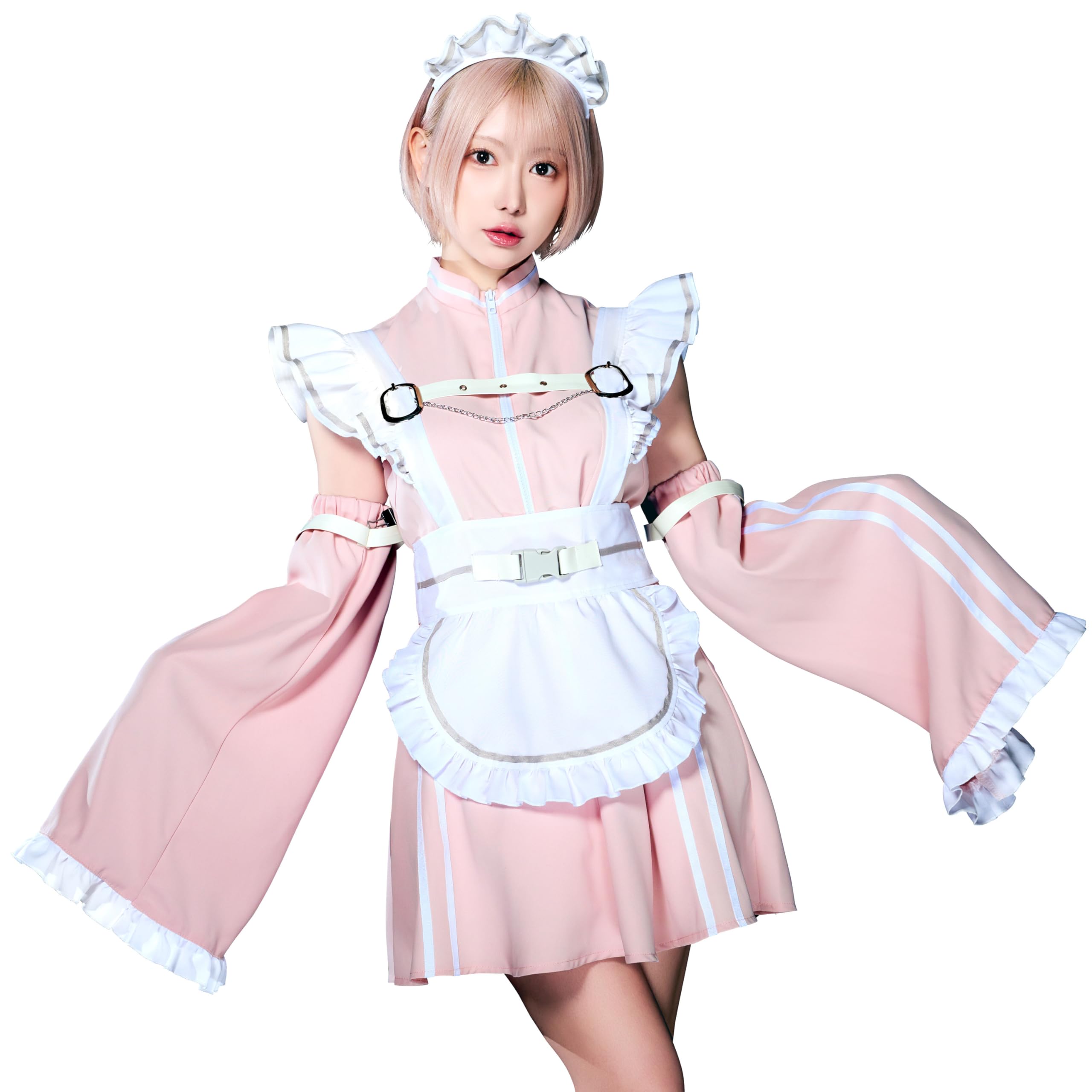 

Clearstone Cyber Iris Косплей Хэллоуин Цепь Джерси Горничная Розовый Женский