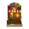 Festive Tabletop Display Led House with Music Battery Operated Holiday Centerpiece for Tabletop Display Festive Resin Figurine