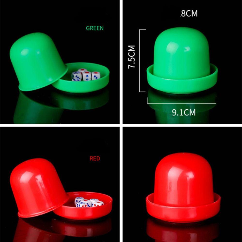 Board Guessing Game Dice Cup Shaker with 5pcs Six Side Dices Bar Nightclub Dice Cup with Base Set Party Roleplay Fun Toy