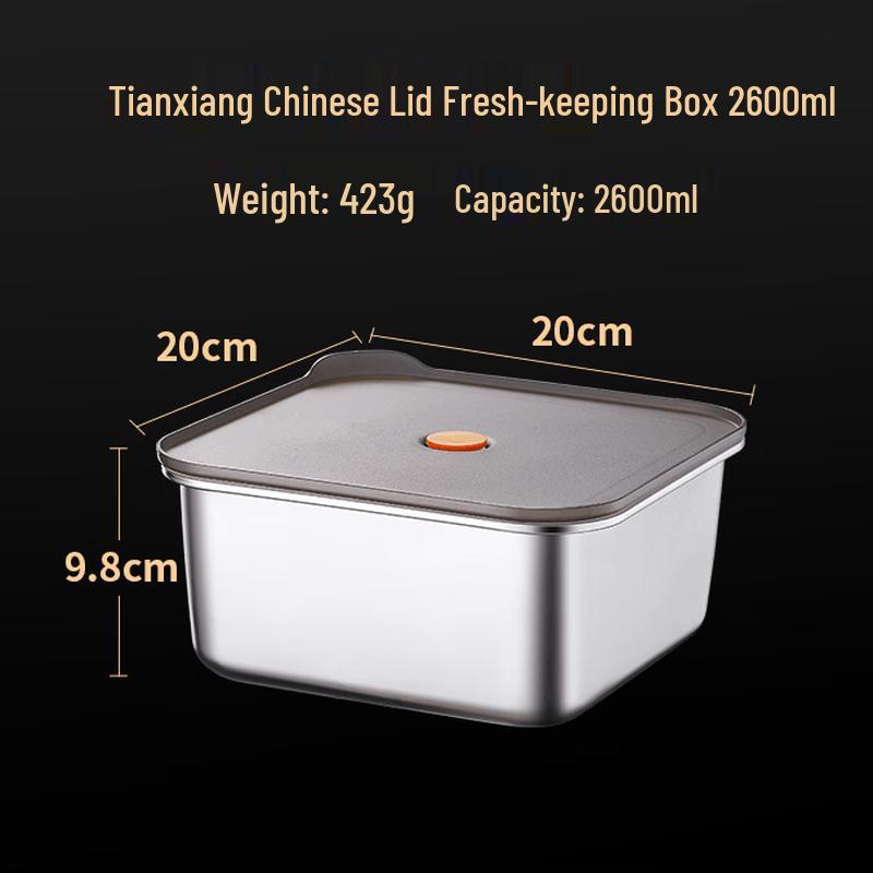 ZISIZ 304 Stainless Steel Vacuum Food Storage Container
