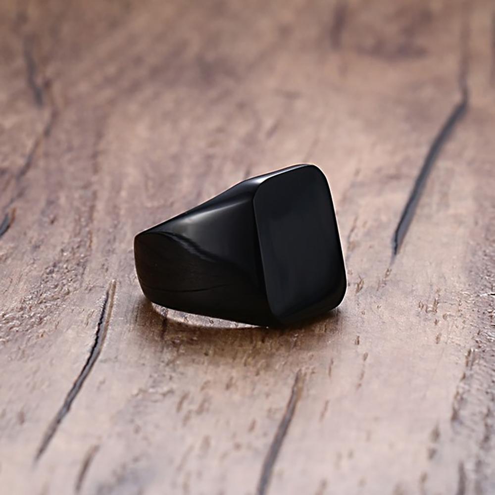 2025 Minimalist 26-Letter Smooth Titanium Steel Ring, Stainless Steel, 18MM Wide, Unisex