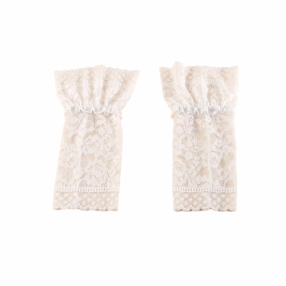 Lace Ruffles Pleated Lace Fake Sleeves Cuff Ruched Fake Flared Sleeves Cosplay Party