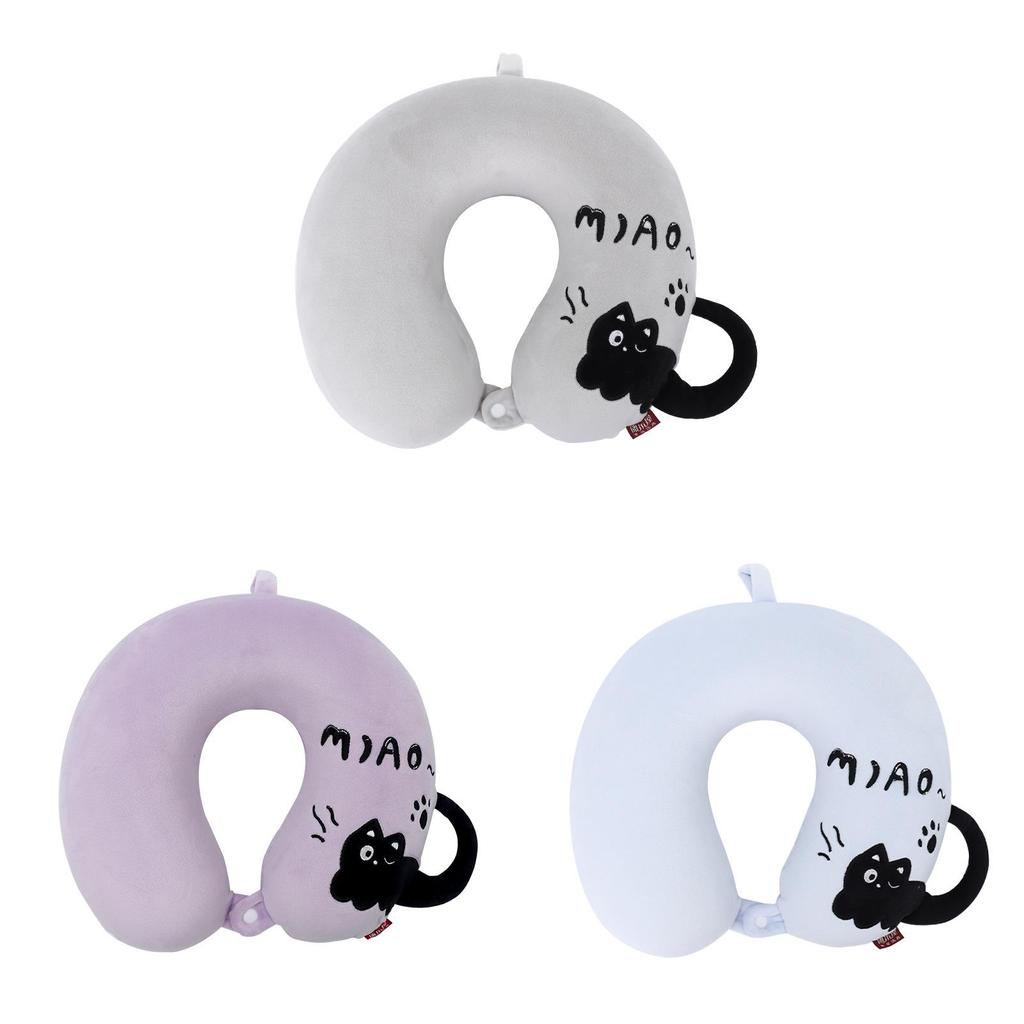 Cartoon Cat Memory Foam Ushaped Travel Neck Pillow For Kids And Adults