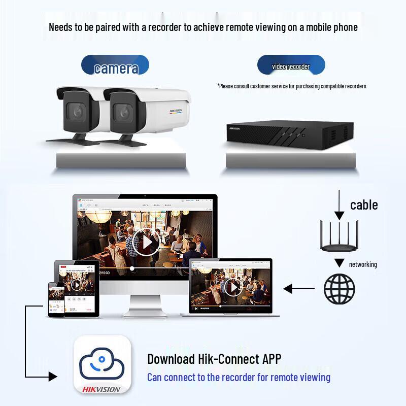Hikvision 8MP 4K Full-Color PoE Outdoor Camera CN plug (adapter included)