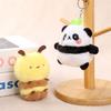 Panda And Bee Plush Keychain For Girls Gift Cute Animal Car Accessory