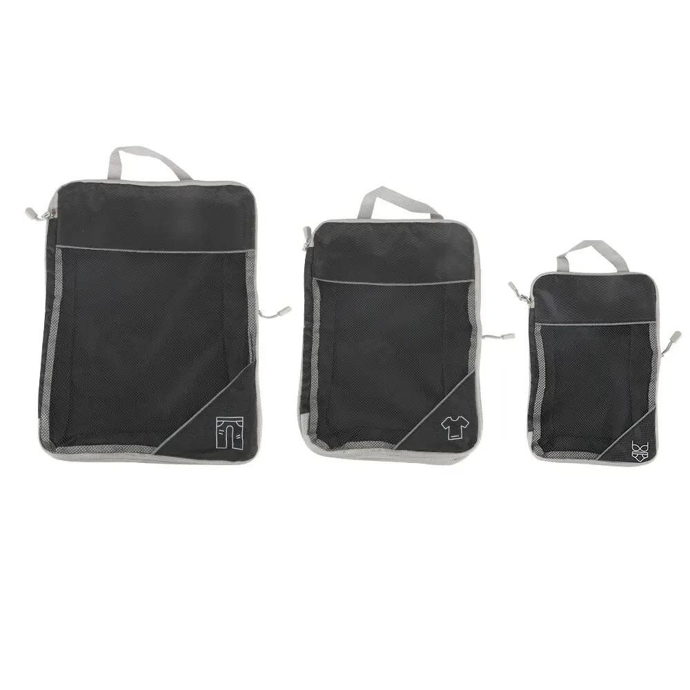 3/6 Pieces Travel Storage Organizer Set With Portable Lightweight Suitcase Bags Compressed Packing Cubes Shoe Bag Mesh Luggage