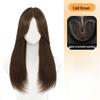 Natural Black Long Straight Hand-Woven Lace Wig Cap - Realistic Invisible Hairpiece for Daily Wear