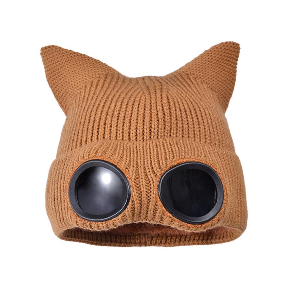 Wear-resistant Warm Ski Mask Hats Windproof Head Knitted Hat Fashion Winter Glasses Caps Outdoor