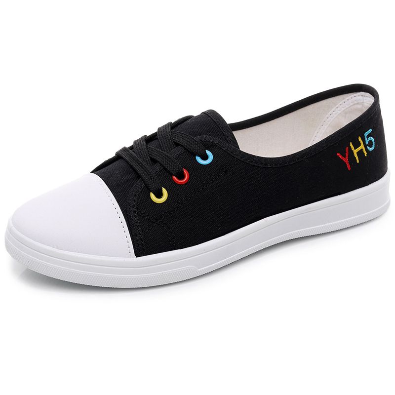Damen Weiße Canvas Schuhe Damen Sommer Stil Board Schuhe Atmungsaktive Weiße Schuhe Damen