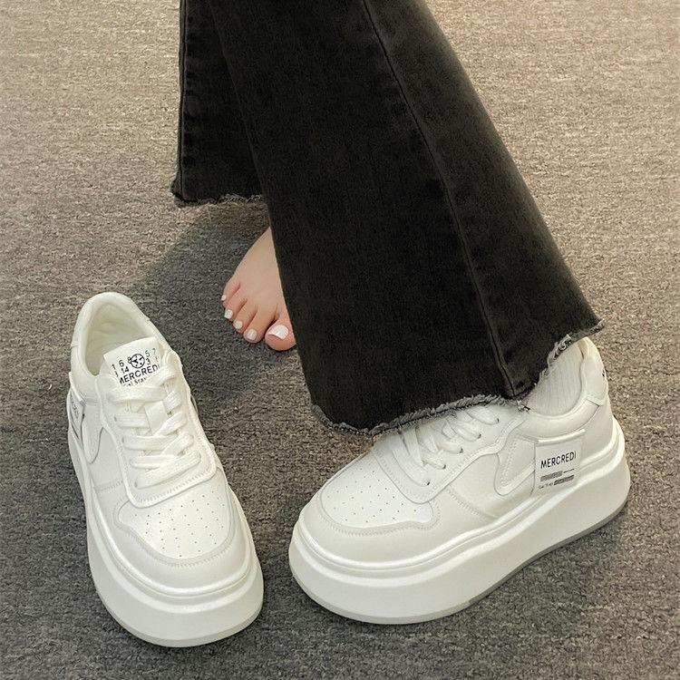 Platform White Shoes Female Students Retro Board Shoes High Value Niche Shoes Children Maillard Casual Women's Shoes Heightening Shoes
