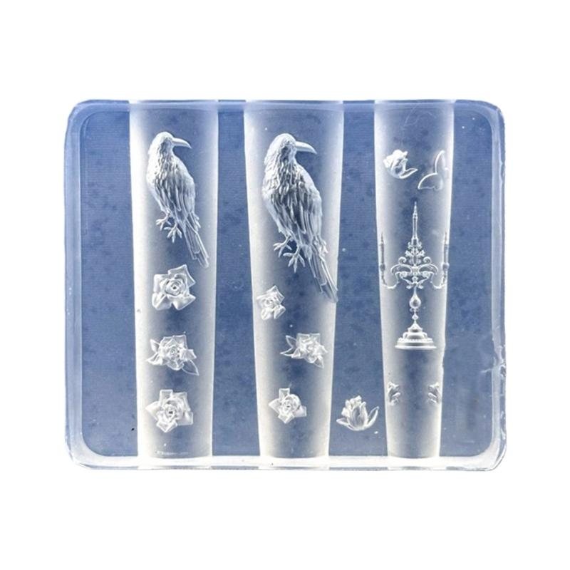 

Silicone Nail Art Mold For Handmade Resin Crafts With Intricate Embossed Designs Easy Demolding Template