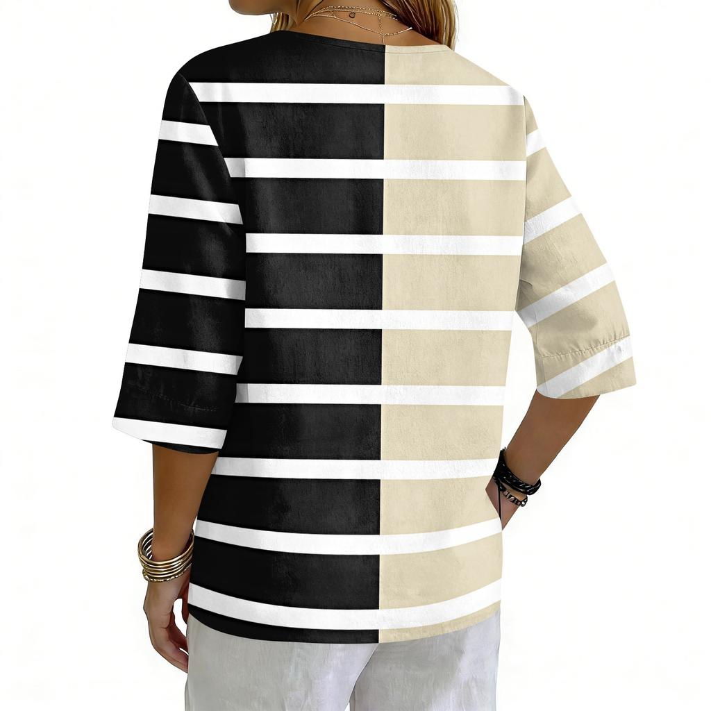 Women's Shirts Dressy Casual T,Shirts 3/4 Sleeve Tunic Tops Basic Tees Pullover Work Blouses